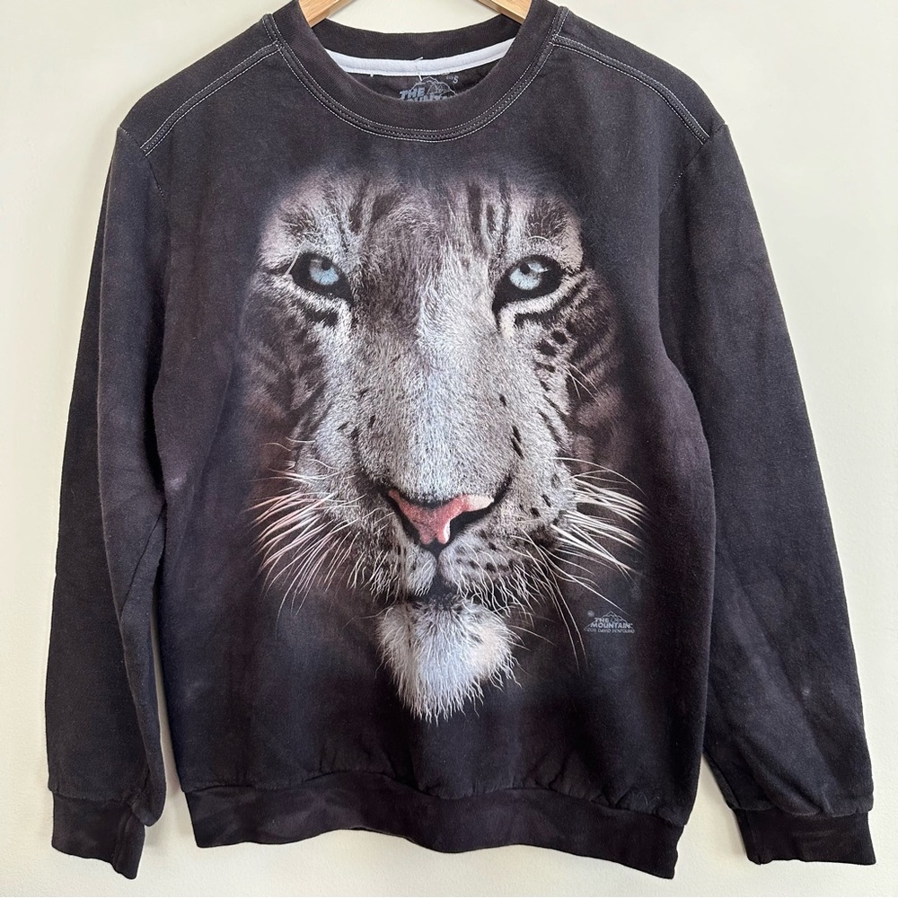 THE MOUNTAIN white tiger sweatshirt S